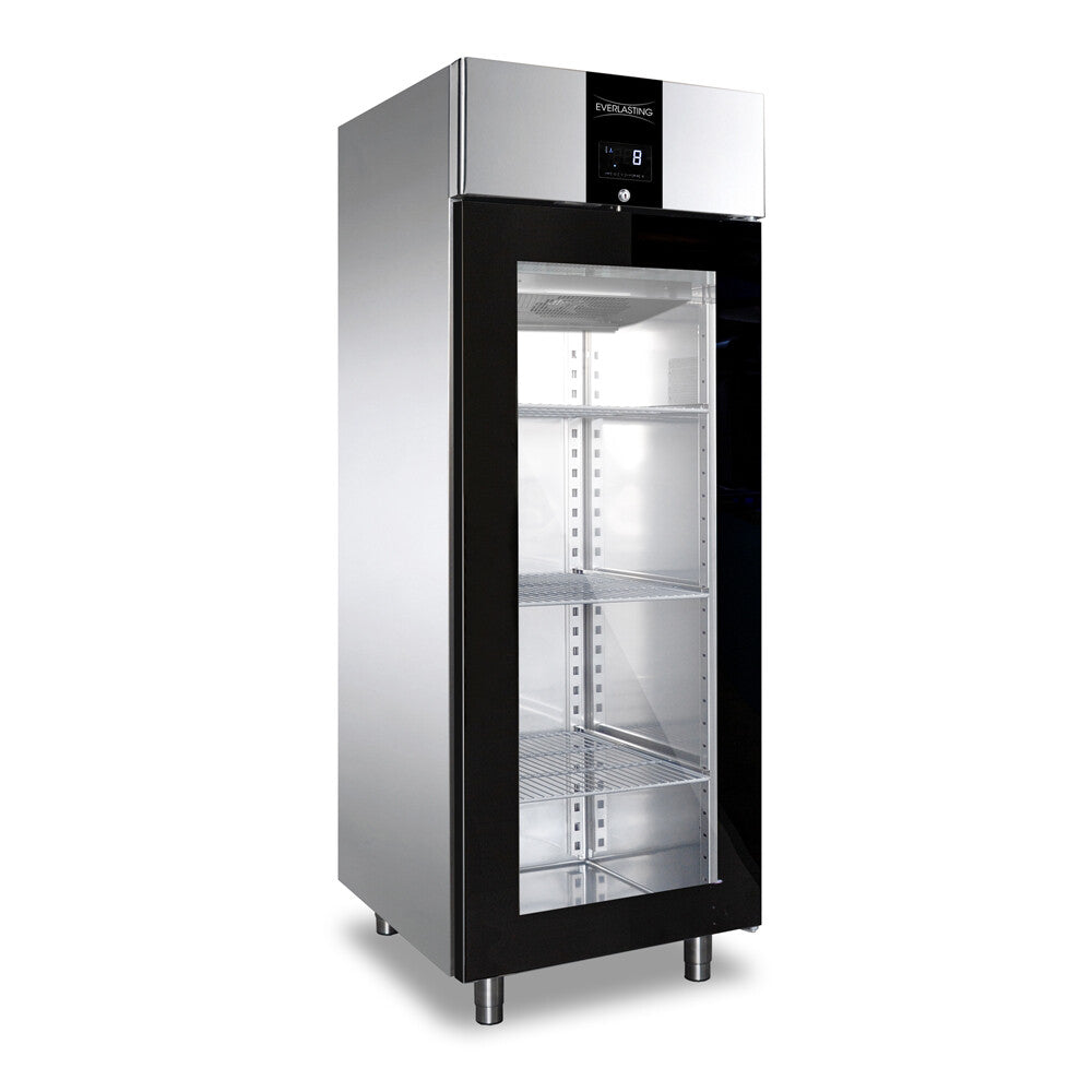 Frigider inox, temperatura +2° +10°C, capacitate 600 Litri, usa sticla, functii HACCP, setare umiditate, Classic 600