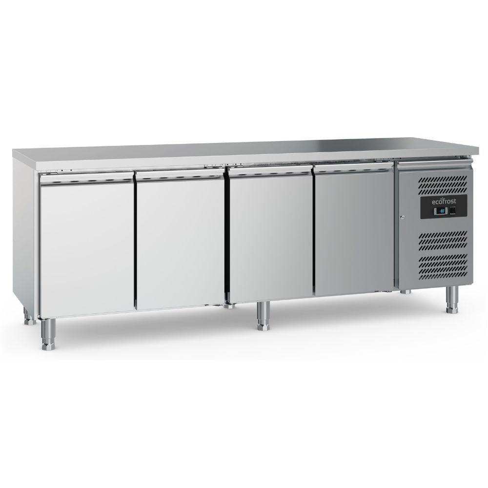 Masa rece  inox cu 4 usi, temp. +2 / +8 °C, agent frigorific ecologic R290