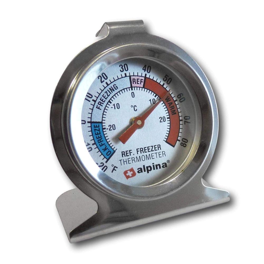 Termometru inox pentru frigider / congeltor -30 °C - +30 °C, Ø6 cm - Alpina - eurogastro.ro