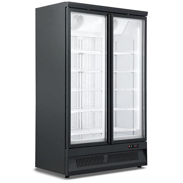Vitrina refrigerata supermarket cu 2 usi, 0/+10ºC, 1000L, 125x71xH200 cm - eurogastro.ro