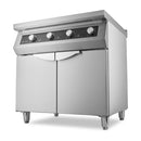Masina de gatit pe inductie Maxima, 4 zone, linia 700, 80cm, cu baza, 380V, 17kW