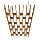 Panou lamele suspendat modular tavan/perete H-250 cm L-96 cm G-10 cm stejar kraft-4