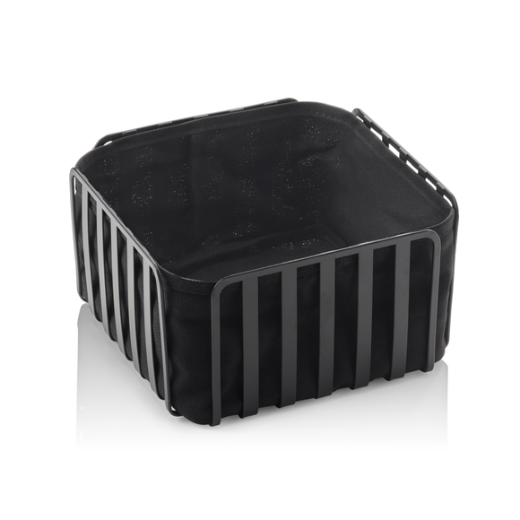 Cos, 19 x 19 x 10,5 cm, metal vopsit negru in camp electrostatic, bumbac