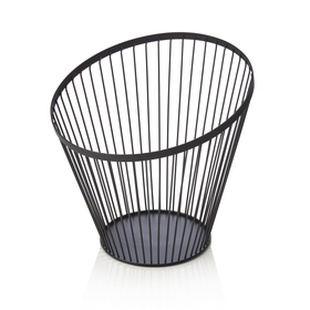 Cos pentru bufet, Ø 28 cm, inaltime 26,5 cm, negru, vopsit in camp electrostatic, metal