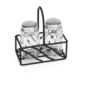 Set solnita si pipernita 2 piese, 9,5 x 5 cm, otel inoxidabil, otel, sticla