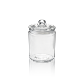 Borcan pentru depozitare, 2 litri, Ø 15 cm, inaltime 21 cm, sticla, polietilena