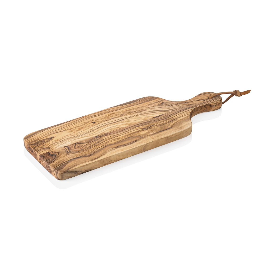 Platou servire cu maner PURE OLIVE, 30 x 15 cm, lemn de maslin