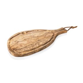 Platou de servire cu maner PURE OLIVE, 50 x 23 cm, lemn de maslin