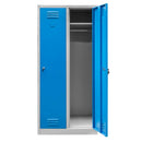 Dulap BHP pentru haine angajati 2 usi S-80 cm gri/albastru front livrare pe palet-3