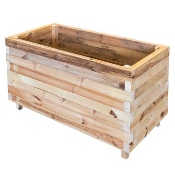 Ghiveci din lemn pentru flori 120x60xH74 cm, imagine 1