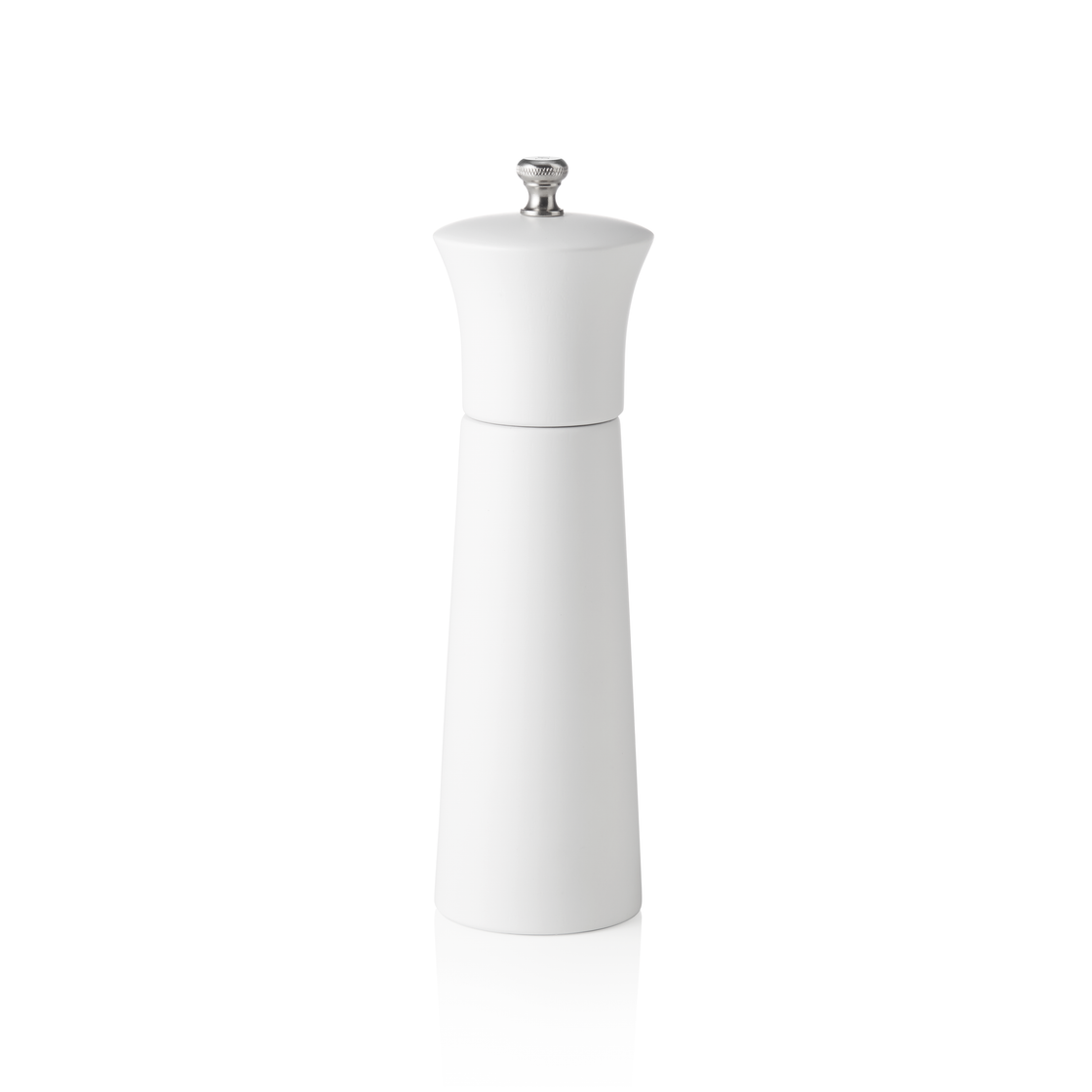 Rasnita de sare cu mecanism ceramic NOVEL MILL, inaltime 20 cm, alb mat, ceramica, lemn