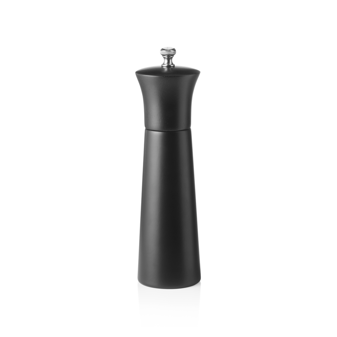 Rasnita de piper cu mecanism ceramic NOVEL MILL, inaltime 20 cm, negru mat, ceramica, lemn