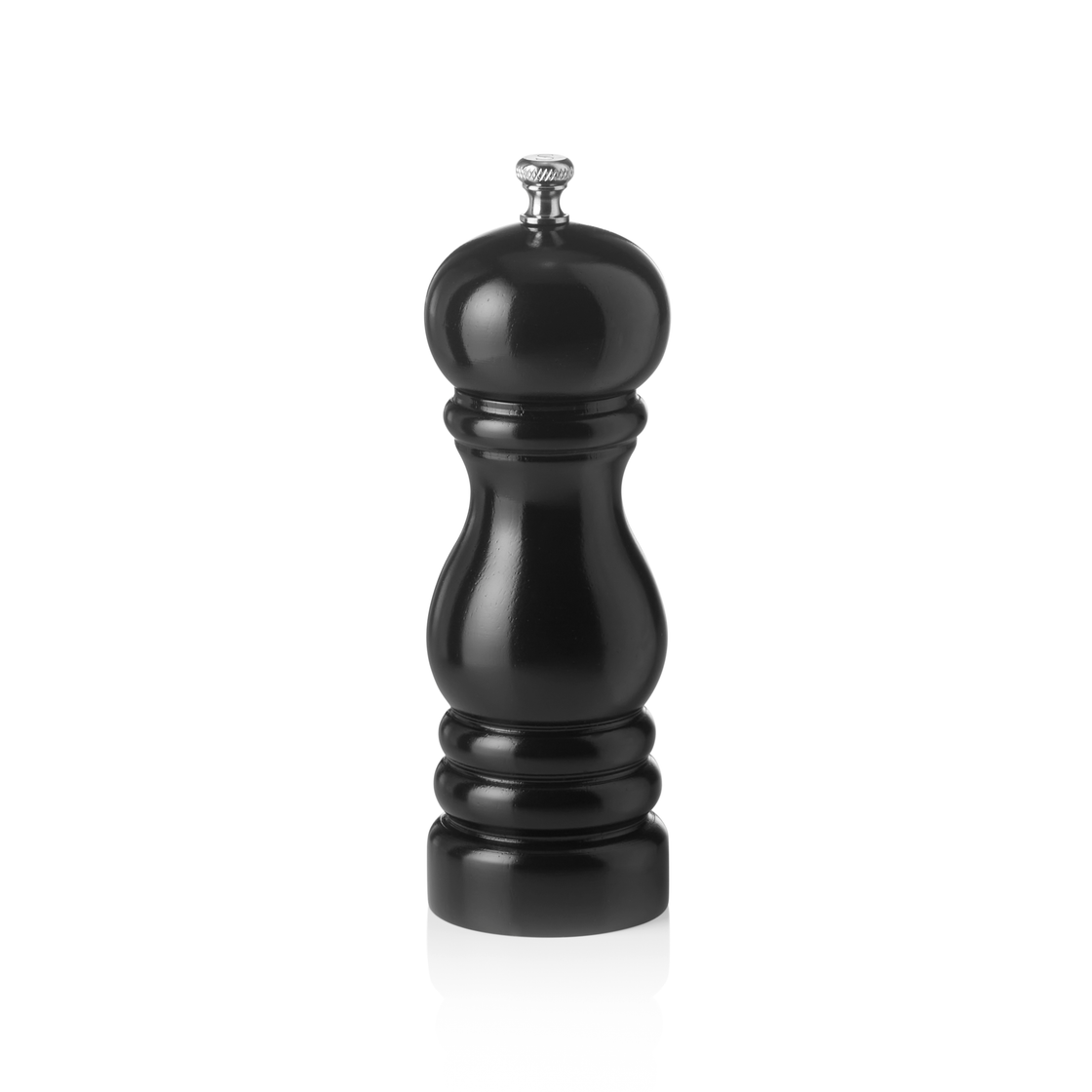 Rasnita de sare cu mecanism ceramic CLASSIC MILL, inaltime 15 cm, negru lucios, ceramica, lemn