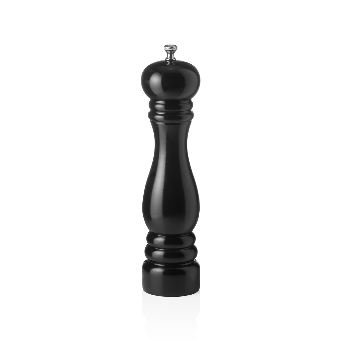 Rasnita de sare cu mecanism ceramic CLASSIC MILL, inaltime 25 cm, negru lucios, ceramica, lemn