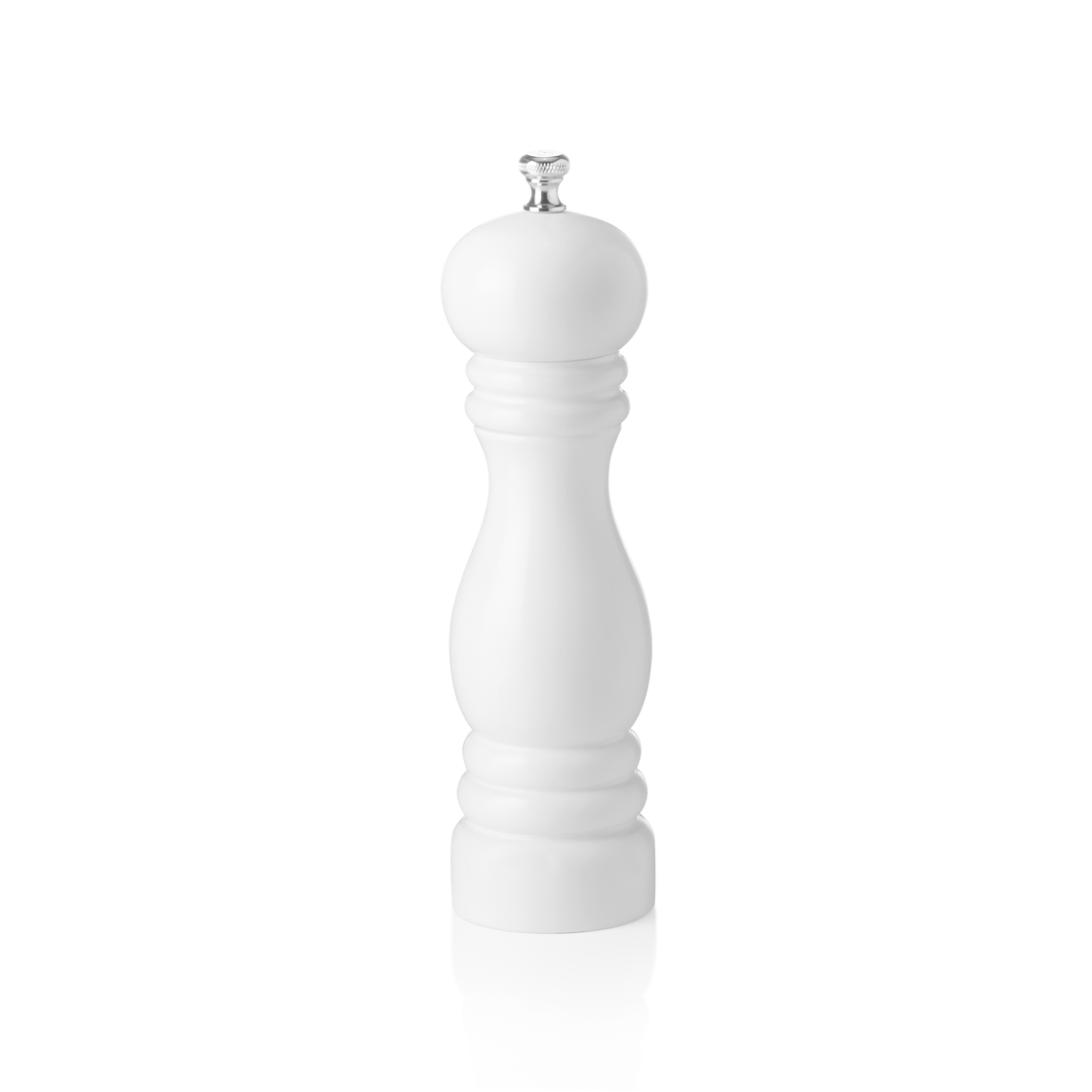 Rasnita de sare cu mecanism ceramic CLASSIC MILL, inaltime 20 cm, alb lucios, ceramica, lemn