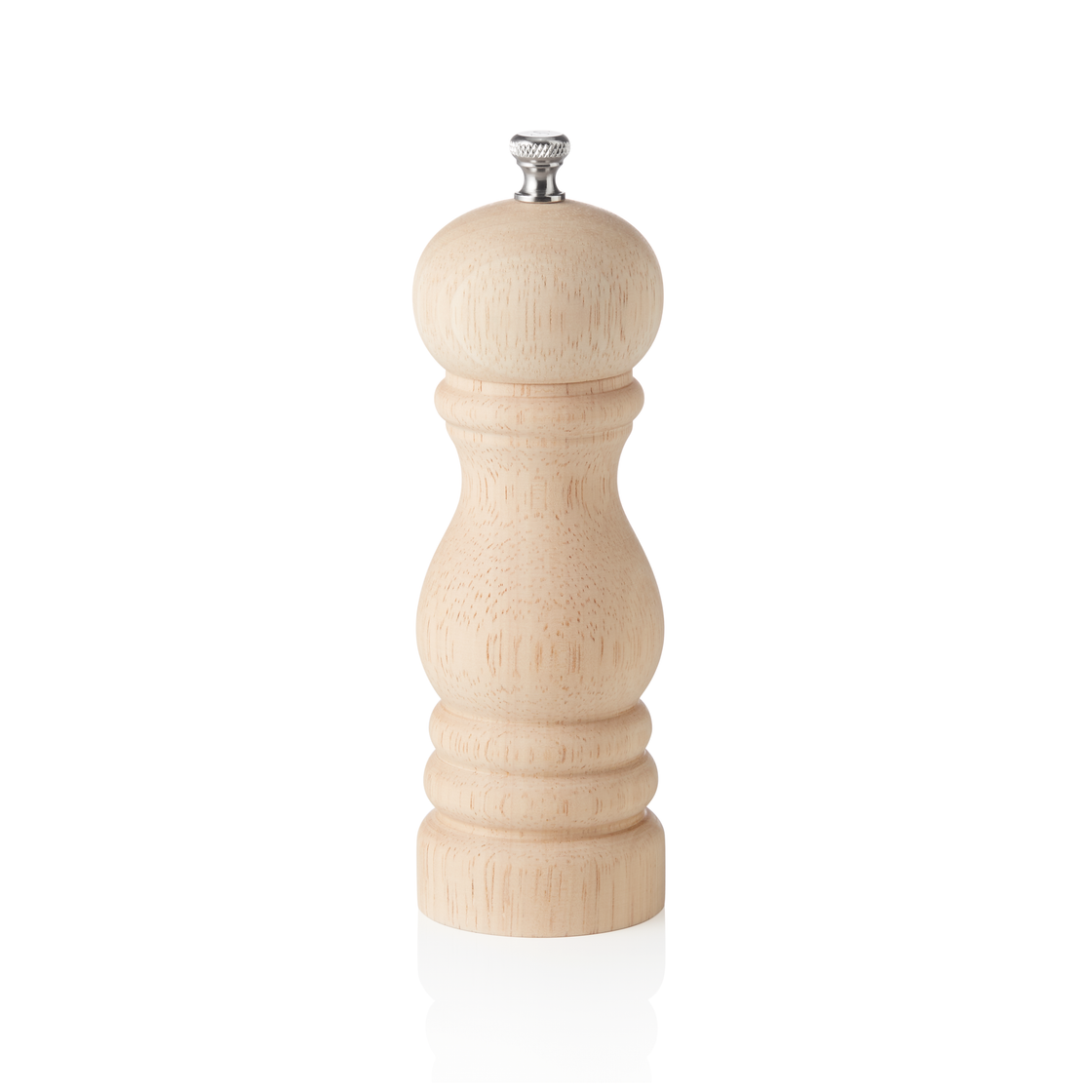 Rasnita pentru piper cu mecanism ceramic CLASSIC MILL, inaltime 15 cm, lemn natural nelacuit, ceramica, lemn