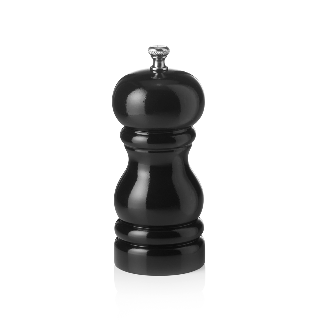 Rasnita de piper cu mecanism ceramic CLASSIC MILL, inaltime 11 cm, negru lucios, ceramica, lemn