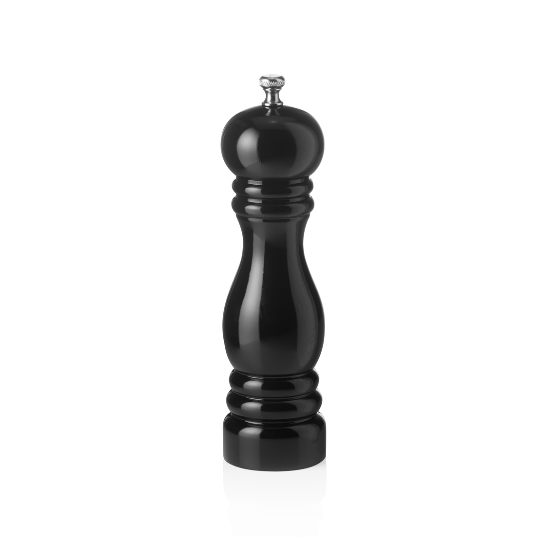 Rasnita de piper cu mecanism ceramic CLASSIC MILL, inaltime 20 cm, negru lucios, ceramica, lemn