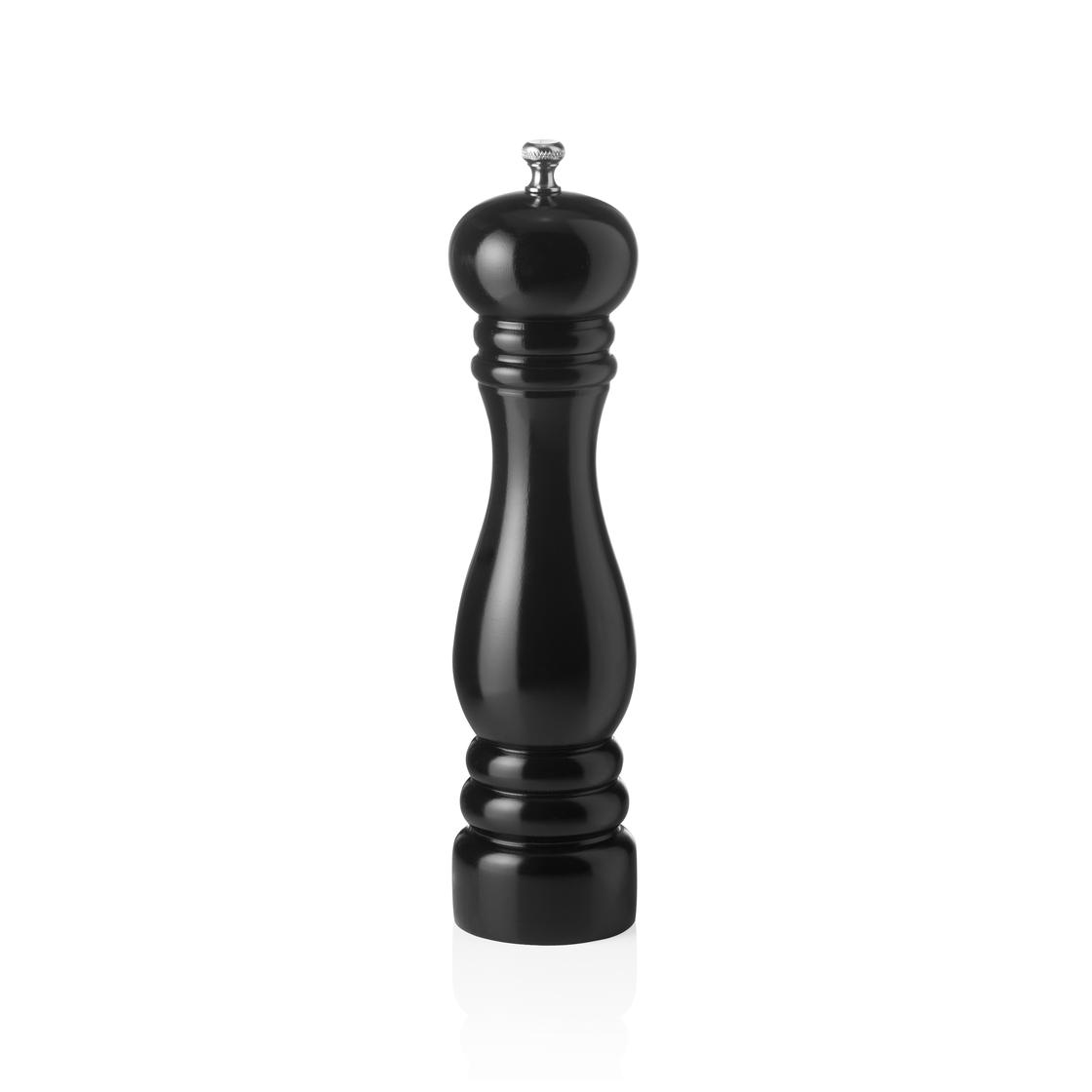 Rasnita de piper cu mecanism ceramic CLASSIC MILL, inaltime 25 cm, negru lucios, ceramica, lemn