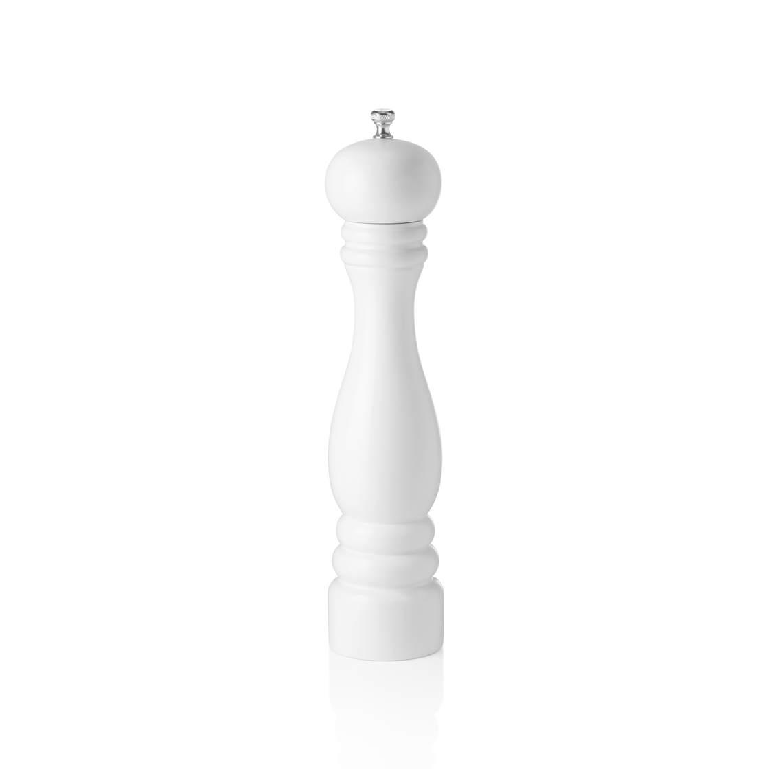 Rasnita de piper cu mecanism ceramic CLASSIC MILL, inaltime 30 cm, alb lucios, ceramica, lemn