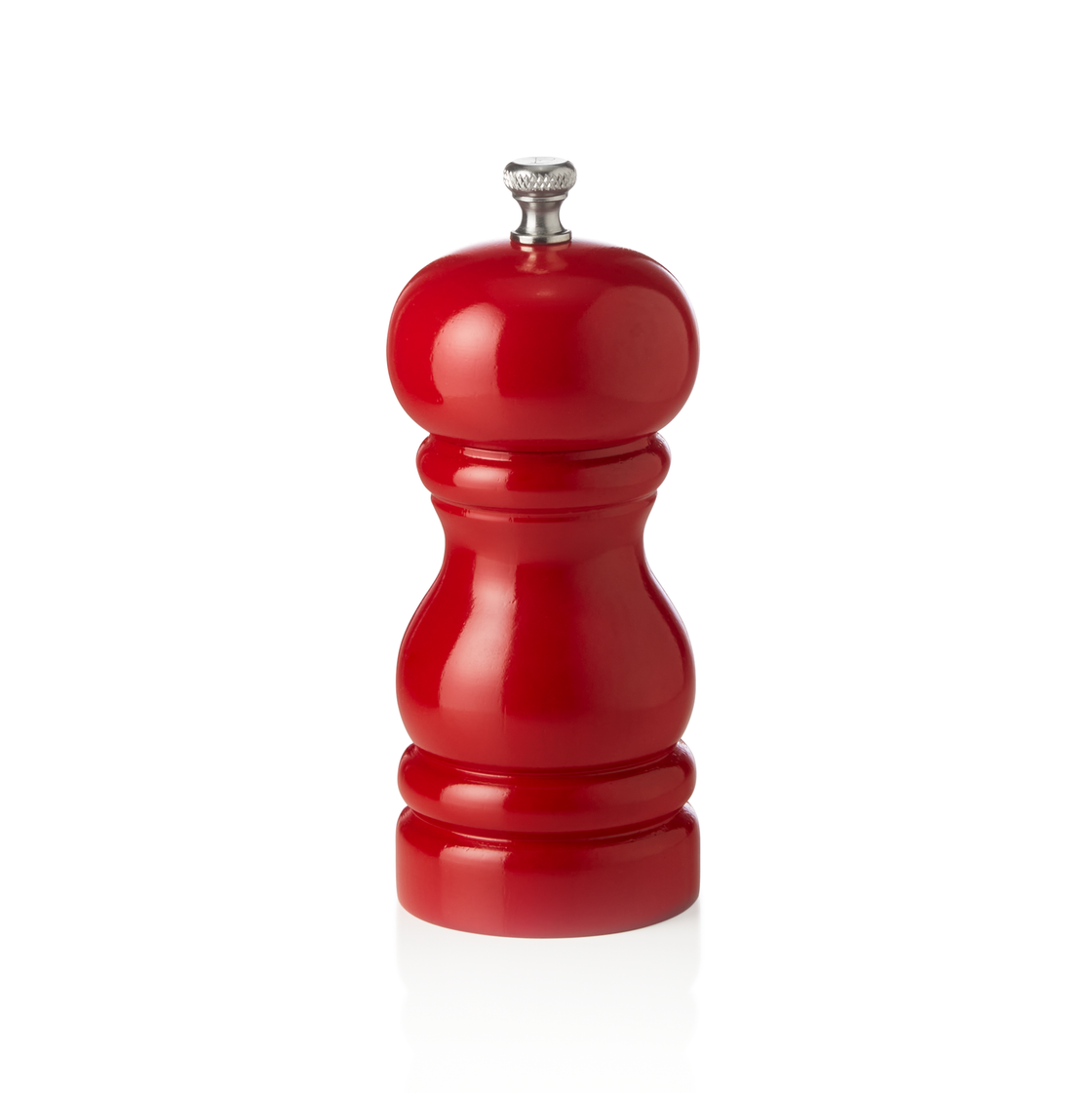 Rasnita de piper cu mecanism ceramic CLASSIC MILL, inaltime 11 cm, rosu lucios, ceramica, lemn