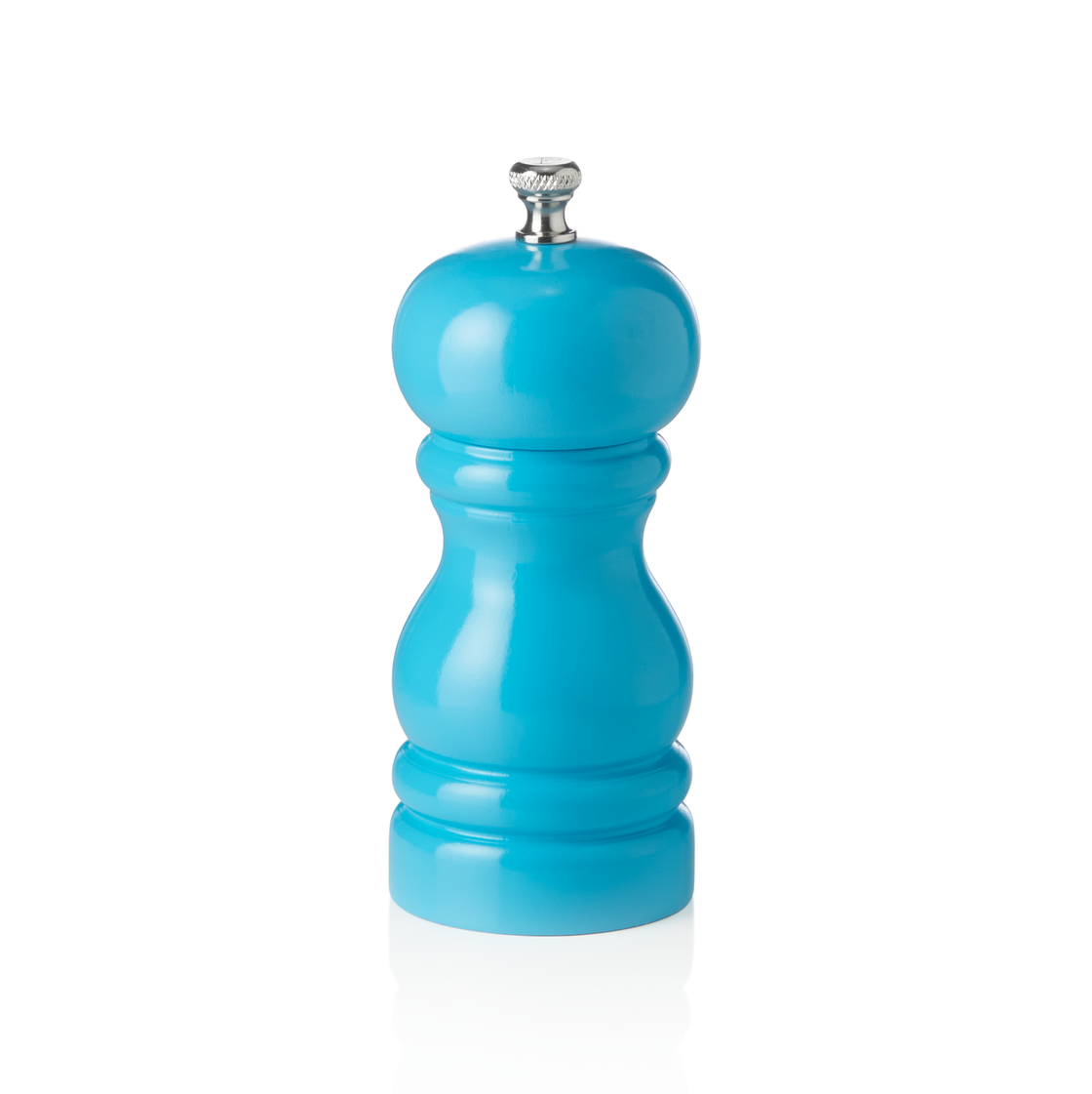 Rasnita de piper cu mecanism ceramic CLASSIC MILL, inaltime 11 cm, turcoaz lucios, ceramica, lemn