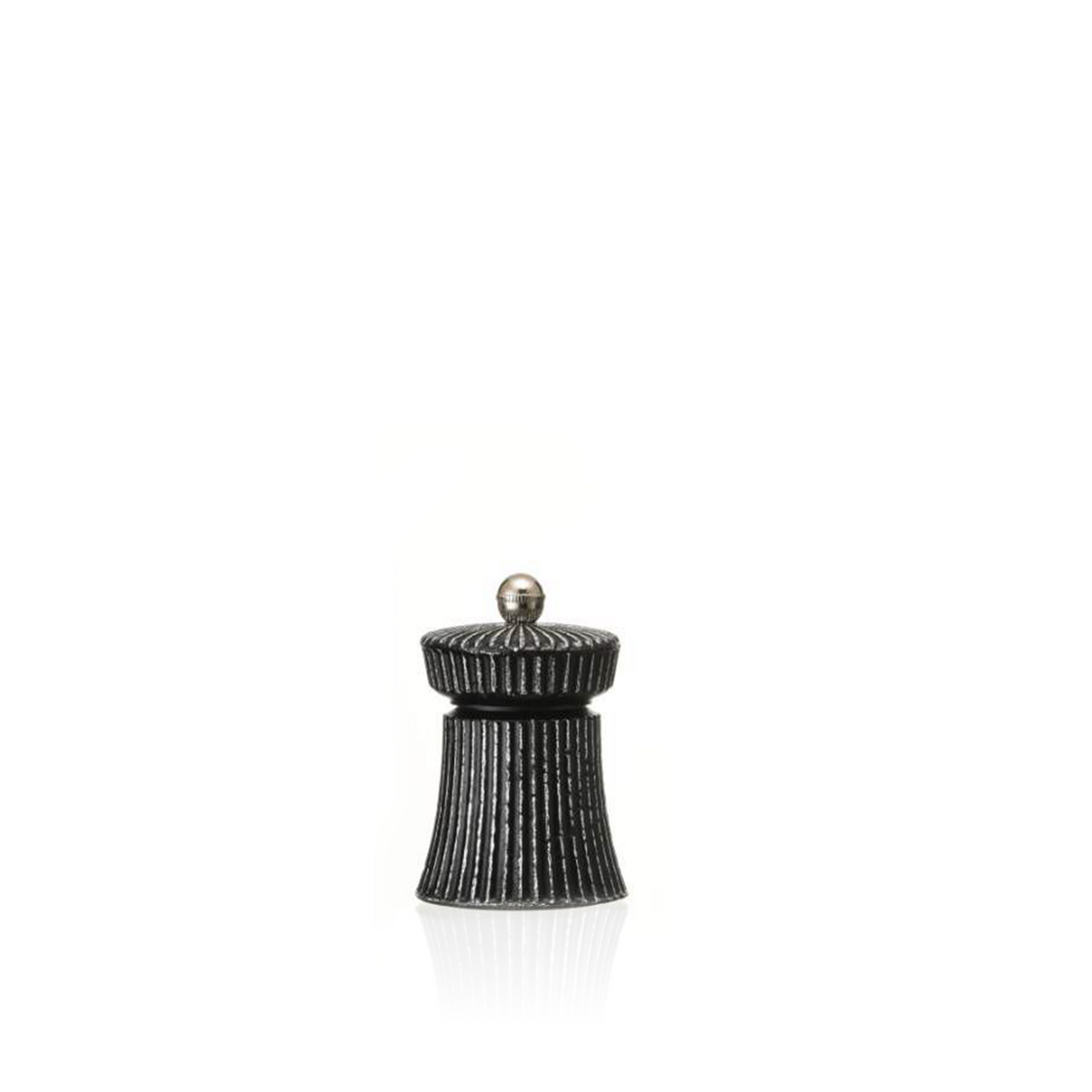 Rasnita de sare cu mecanism de macinare din otel inoxidabil IRON CRUSH, inaltime 9,5 cm, negru/alb, otel inoxidabil, fonta