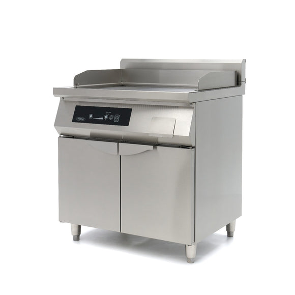 Plita fry top pe inductie Maxima, neted + striat, linia 700, 80cm, cu baza, 380V, 10kW