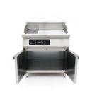 Plita fry top pe inductie Maxima, neted + striat, linia 700, 80cm, cu baza, 380V, 10kW