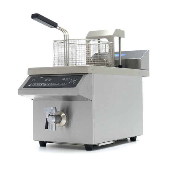 Friteuza pe inductie Maxima, 8L, 1 cos, ridicare automata, robinet de golire, 3,5kW