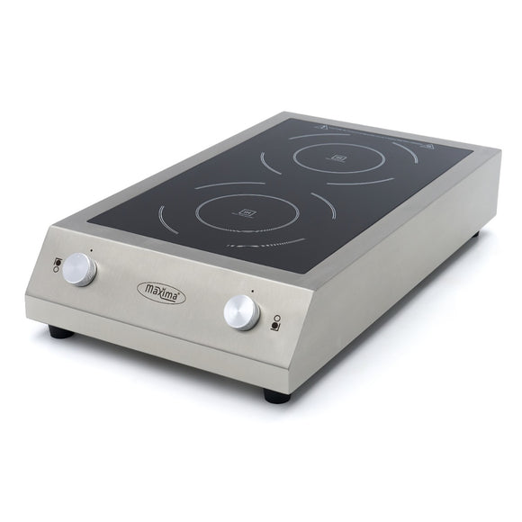 Masina de gatit pe inductie Maxima, 2 zone, linia 700, 40cm, model de banc, 380V, 7kW