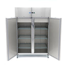 Frigider inox cu 2 usi Maxima, 1200 litri, 6 polite reglabile GN 2/1, cu roti, 400 W