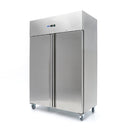 Frigider inox cu 2 usi Maxima, 800 litri, 6 polite reglabile, cu roti, 400 W