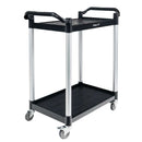 Carucior gastronomic pentru ospatar 80x40x95 cm 2 polite plastic-3