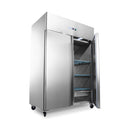 Frigider inox cu 2 usi pentru patiserie (tavi 60x40 cm), -28 C, 1200 Liti, ghidaje ajustabile, agent frigorific ecologic...