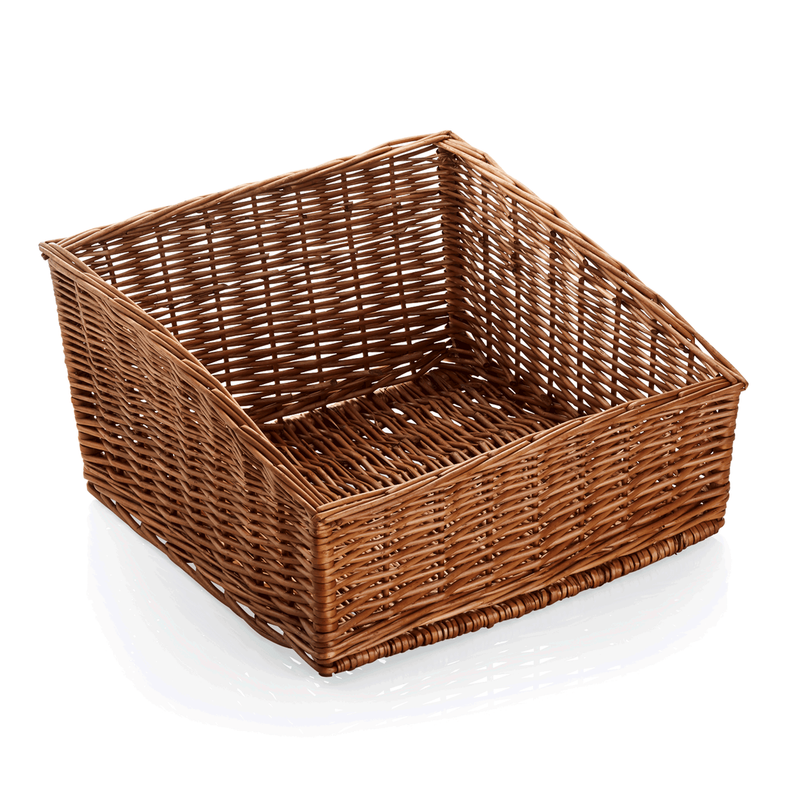 Cos pentru servire, 46 x 45 cm, inaltime 25/16,5 cm, din rachita