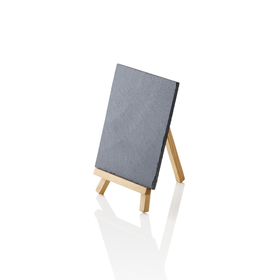 Tabla afisaj ardezie naturala, 12,5 x 10 cm, lemn cu ardezie