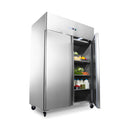 Frigider inox cu 2 usi pentru patiserie (tavi 60x40 cm), -28 C, 1200 Liti, ghidaje ajustabile, agent frigorific ecologic...