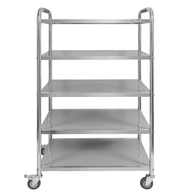 Carucior gastronomic pentru ospatari X STANDARD 86x54x154 cm 5 polite inox - 0