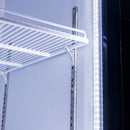 Vitrina frigorifica 2 usi 706L RICO i112 iluminare LED plafon superior publicitar iluminat usi glisante