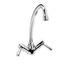 Baterie cu robineti  apa calda + apa rece