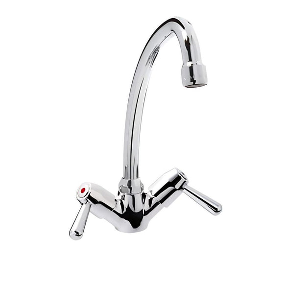 Baterie cu robineti  apa calda + apa rece