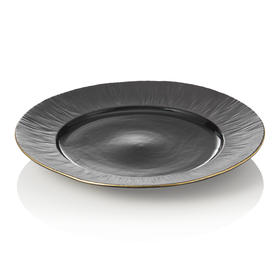 Set farfurii MAYA KURO, intinse, Ø 30 cm, negru, set 2 bucati, portelan