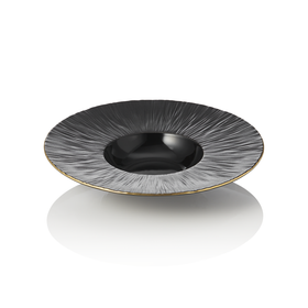 Set farfurii pentru paste MAYA KURO, Ø 24 cm, 110 ml, negru, set 3 bucati, portelan