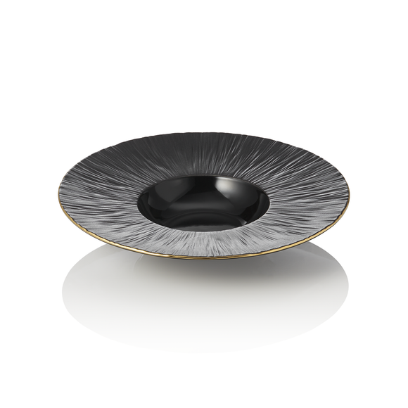 Set farfurii pentru paste MAYA KURO, Ø 24 cm, 110 ml, negru, set 3 bucati, portelan