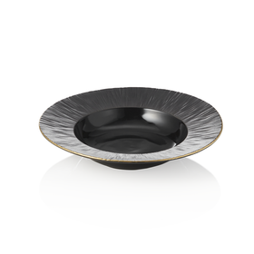 Set de farfurii pentru supa MAYA KURO, Ø 23,5 cm, negru, set 3 bucati, portelan