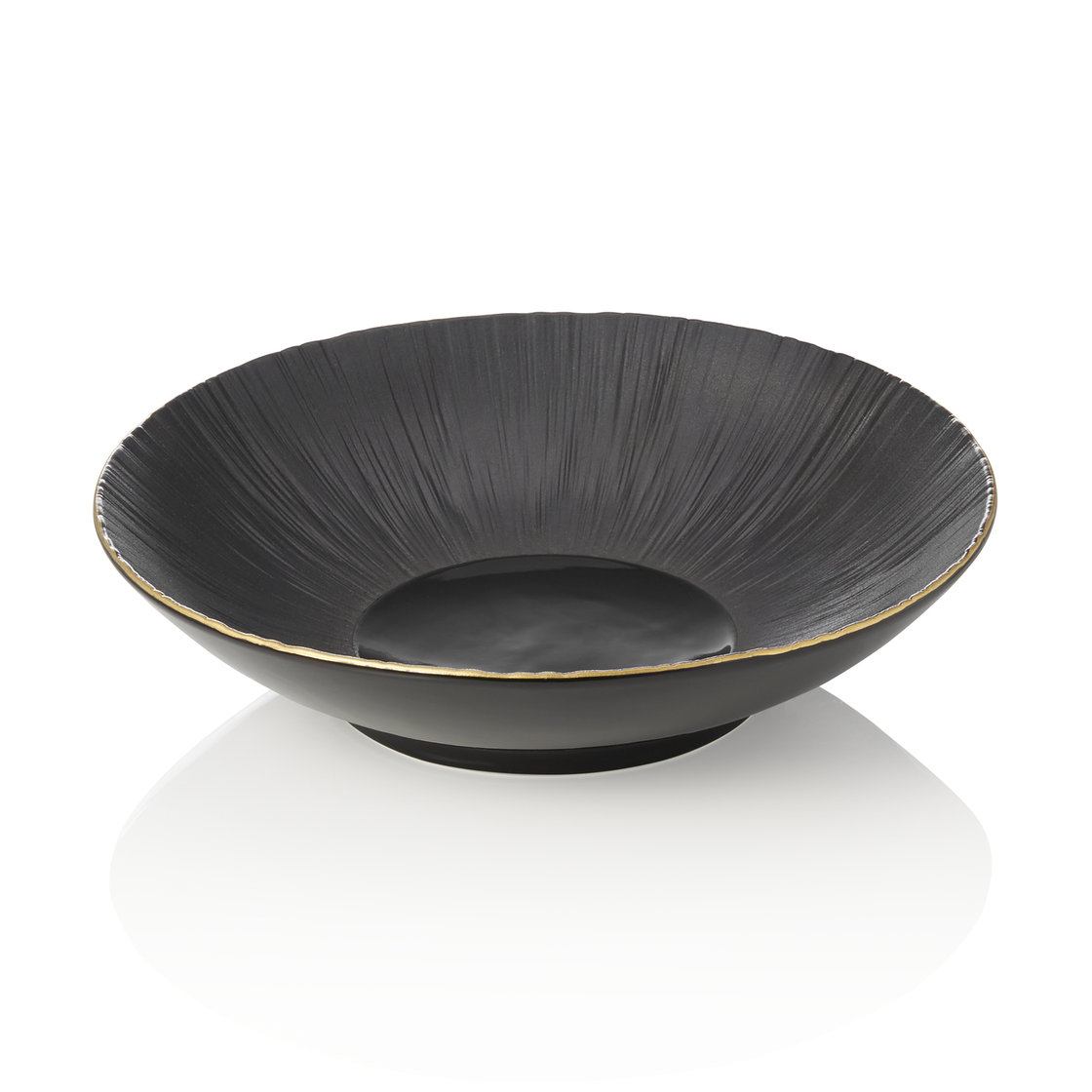 Set de boluri MAYA KURO, adanci, Ø 26,5 cm, 1,3 litri, negru, set de 2 bucati, portelan