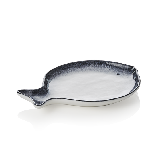 Set farfurii pentru peste, 21 x 16 x 2 cm, 6 bucati, portelan