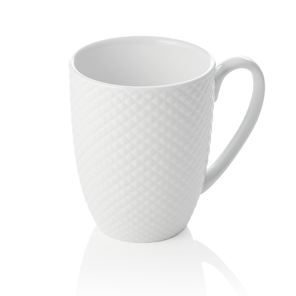 Set 4 cani portelan alb, Ø 8 cm, 300 ml,