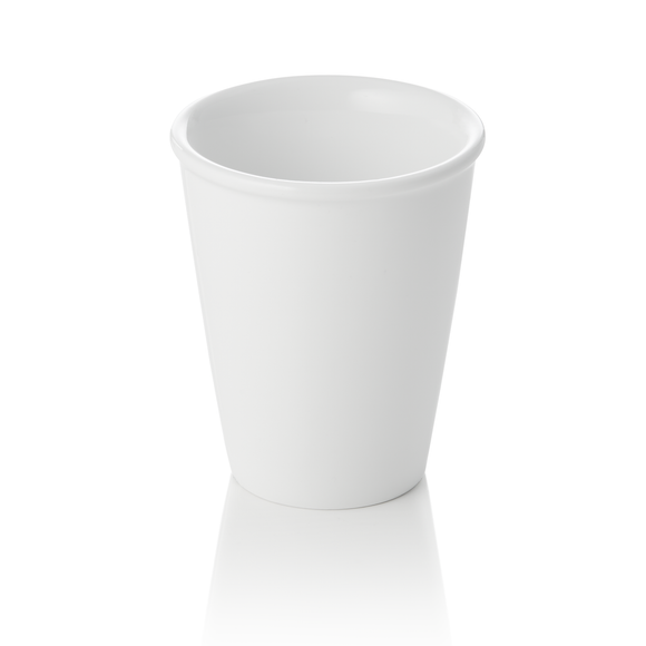 Set 4 cani portelan alb, Ø 8 cm, 220 ml,